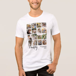 16 Photo Collage Daddy Pictures Keepsake Tri-Blend Shirt