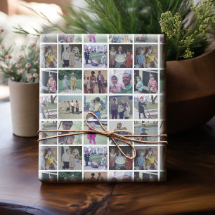 16 Photo Collage favorite pics all over in pattern Wrapping Paper