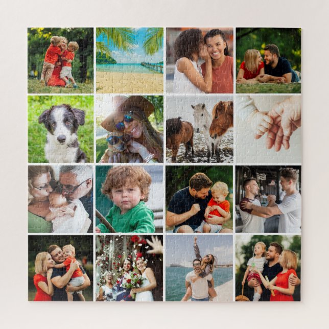 16 Photo Collage Jigsaw Puzzle (Vertical)
