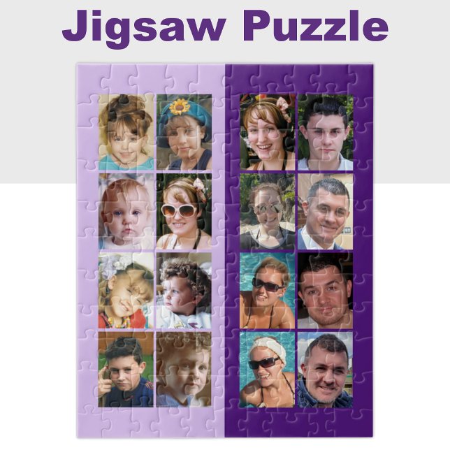 16 photo collage light and dark purple jigsaw puzzle (Creator Uploaded)