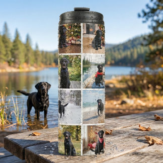16 photo collage template personalized thermal tumbler