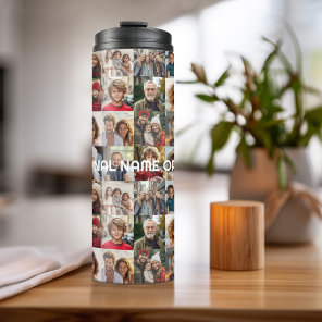 16 Photo Collage - You square photos or instagram Thermal Tumbler