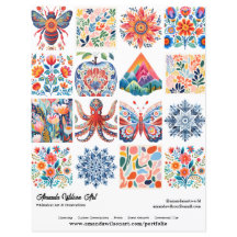 16 Photo Grid Art Portfolio Sell Sheet Template