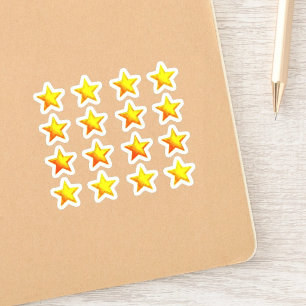 +16 (Rewards / Books) Glitter Teacher Gold Star Sticker