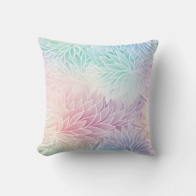 16" Square Throw Pillow, Pastel Home Decor Pillow (Front)