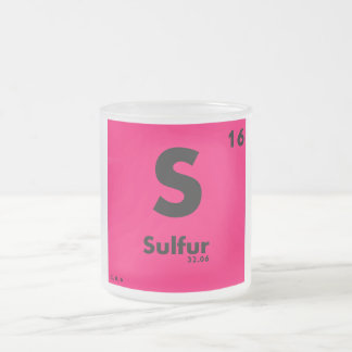 16 Sulfur | Periodic Table of Elements Frosted Glass Coffee Mug