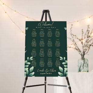 16 Table Greenery Eucalyptus PHOTO Seating Chart Foam Board