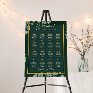 16 Table Greenery Eucalyptus Rustic SEATING CHART Foam Board