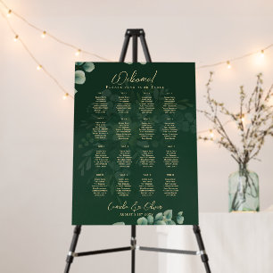 16 Table Greenery Eucalyptus Rustic SEATING CHART Foam Board