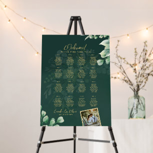 16 Table Greenery PHOTO Wedding Seating Welcome Foam Board
