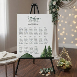 16 Table Rustic Woodland wedding seating chart Foam Board