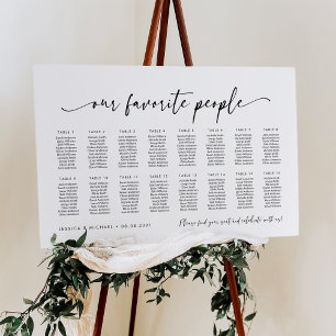 16 Tables Our Favorite People Seating Chart Plan