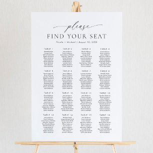 16 Tables Please Find Your Seat Seating Chart Foam Board
