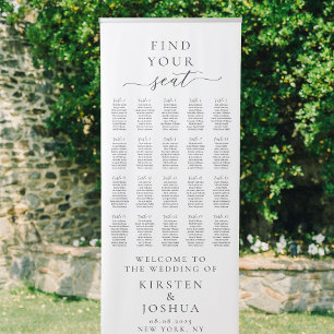 16 Tables Welcome Seating Chart Retractable Banner