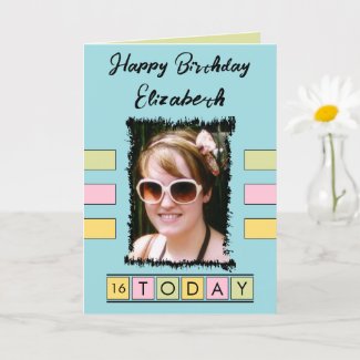 16 today add photo age name turquoise birthday