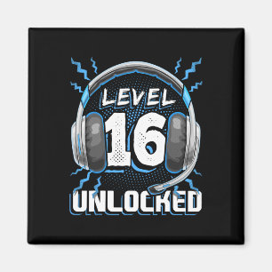 16 Unlocked Video Game 16th Birthday Pc Gaming Gif Magnet