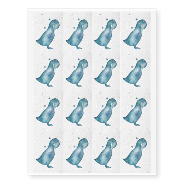 16 Watercolor Duck Tattoos (Front)