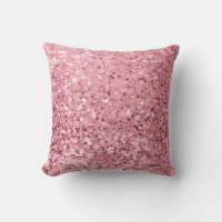 16"x16" Throw Pillow Rose Gold Glitter