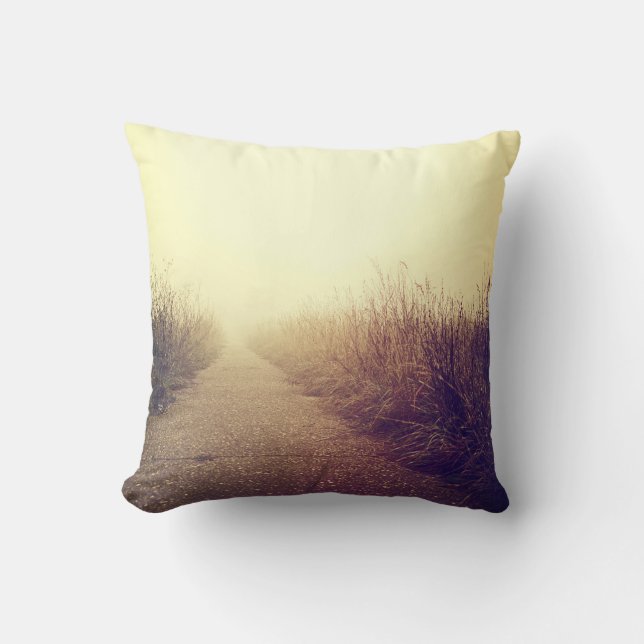 16"x16" Throw Pillow Sunrise Pathway Walkway Path (Front)