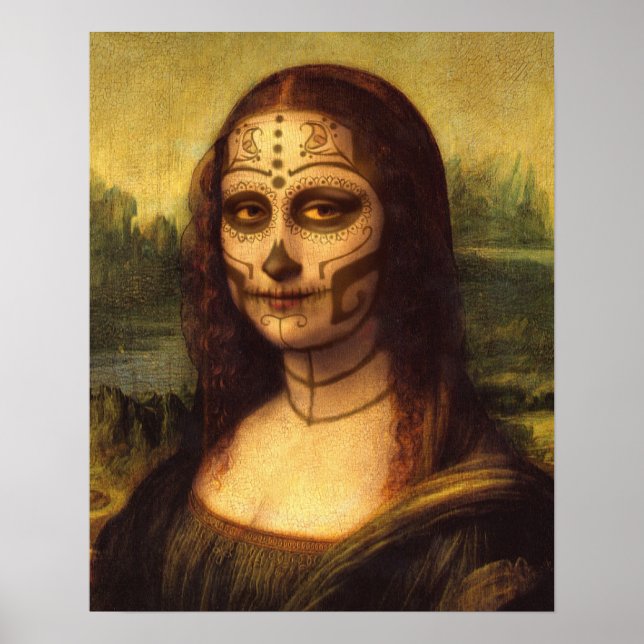16"X20" Mona Lisa Day of the Dead Poster (Front)