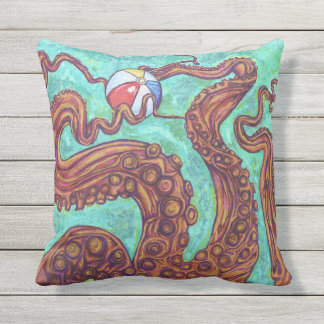 16 x 16 Outdoor Kraken Beach Throw Pillow