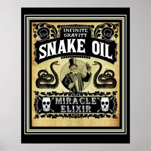 16 x 20 Snake Oil Peddler Ad Poster