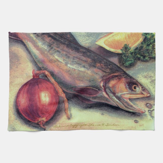 16" x 24" Fish Kitchen Towel (Horizontal)