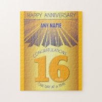 16 Year | AA 12 Step Anniversary Personalized