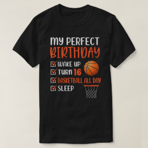 16 Year Old Basketball Birthday Party 16th Boy Bda T-Shirt