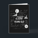 16 Year Old Bday Geeky Math 16th birthday Gift Card<br><div class="desc">Celebrate birthdays with a clever twist! This funny math design uses equations and square roots to reveal the age, making it the perfect choice for math lovers, teachers, students, and geeks who enjoy a good nerdy joke. Great for milestone birthdays, classroom celebrations, or anyone who appreciates clever humor mixed with...</div>