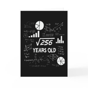 16 Year Old Bday Geeky Math 16th birthday Gift Card
