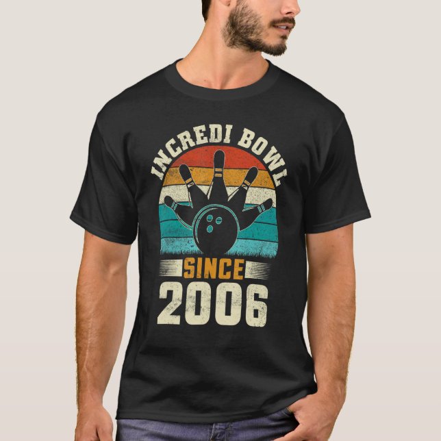 16 Year Old Bowler Bowling 2006 16th Birthday T-Shirt (Front)
