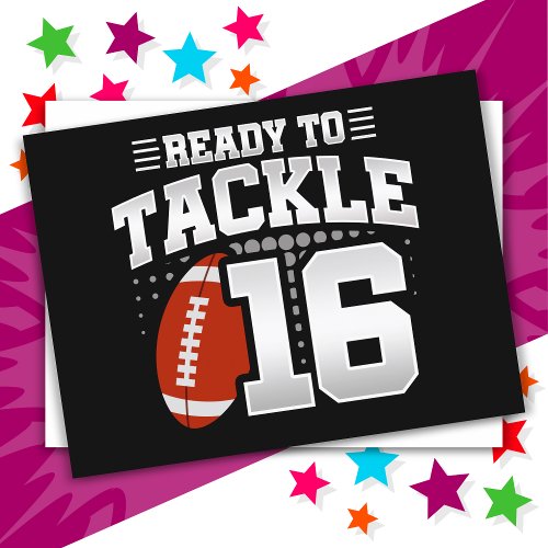 16 Year Old Tackle Football Party 16th Birthday