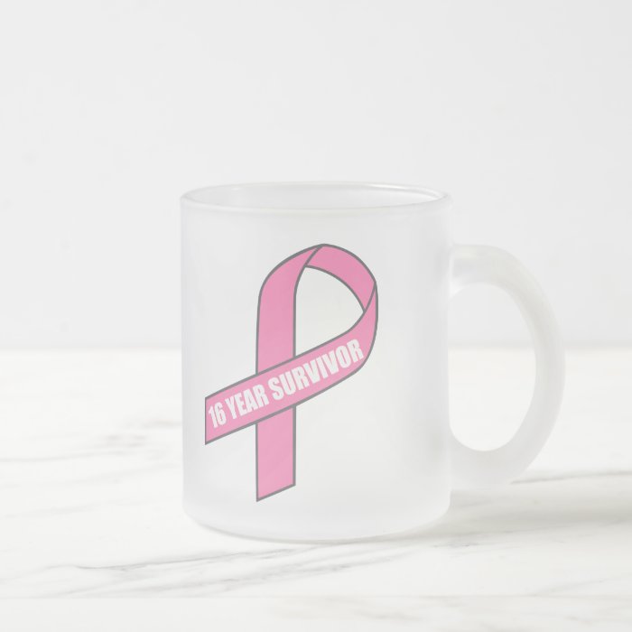 16 Year Survivor (Breast Cancer Pink Ribbon) Coffee Mug