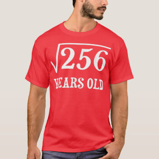 16 years old 16th birthday Gift Square Root of T-Shirt