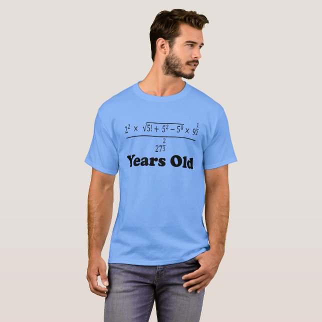 16 Years Old Algebra Equation Funny 16th Birthday T-Shirt (Front Full)