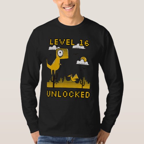 16 Years Old Birthday Gamer Level variable Unlocke T_Shirt