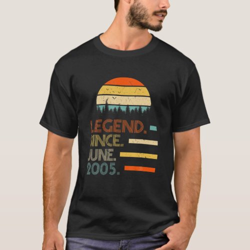 16 Years Old Retro Birthday Gift Legend Since June T_Shirt