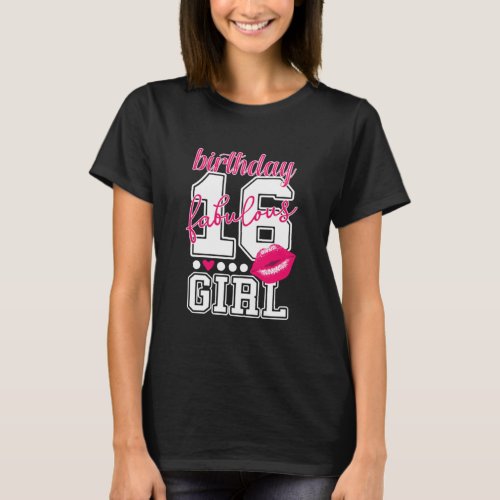 16 yrs old 16th birthday girl sweet pink princess T_Shirt