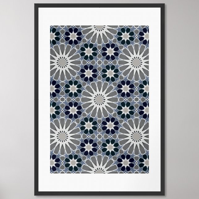 16s and 8s Rosettes Moroccan Style 1 Upscaled Framed Art (Framed Front)