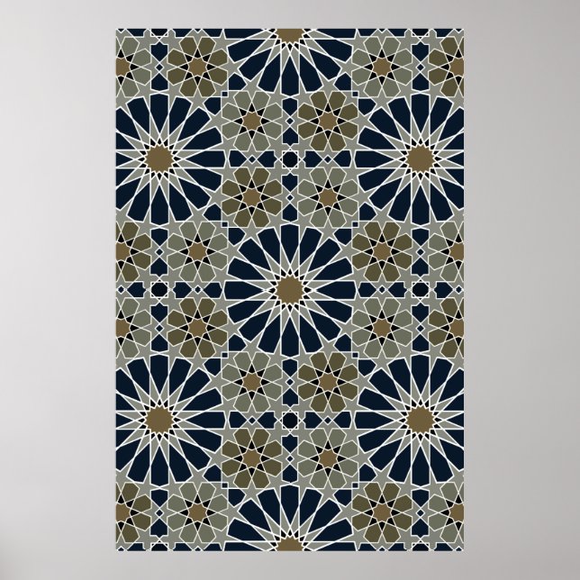 16s and 8s Rosettes Moroccan Style 3 Upscaled Poster (Front)