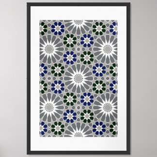 16s and 8s Rosettes Moroccan Style 5 Upscaled Framed Art