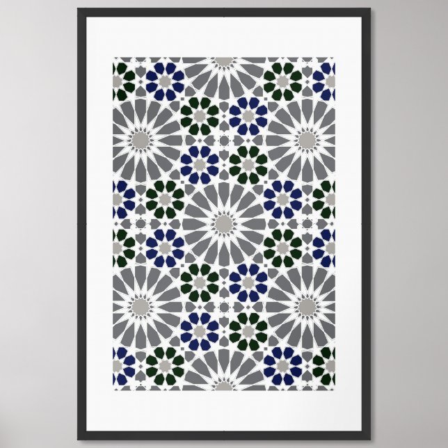 16s and 8s Rosettes Moroccan Style 6 Upscaled Framed Art (Framed Front)