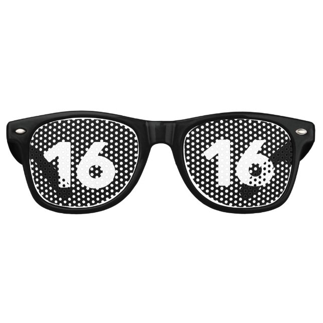 16TH 16 BIRTHDAY NOVELTY SUNGLASSES SHADES (Front)