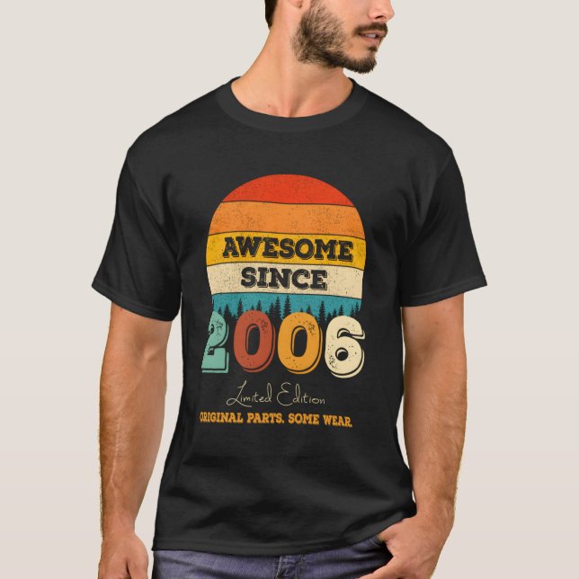 16Th Awesome Since 2006 Original P 16Th Bday T-Shirt (Front)