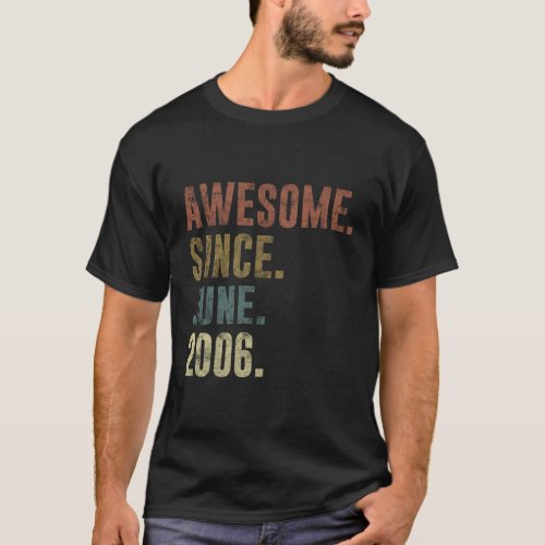 16Th Awesome Since June 2006 T_Shirt