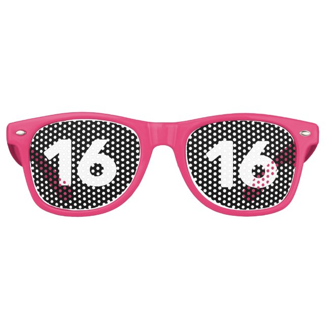 16TH BIRTHDAY 16 NOVELTY SUNGLASSES SHADES (Front)