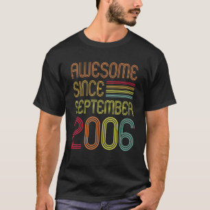 16th Birthday 16 Years Old Awesome Since Septembe T-Shirt