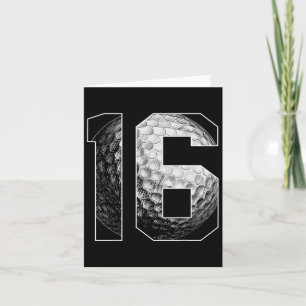 16th Birthday Boy Golf Player Golf 16 Years Old  Card