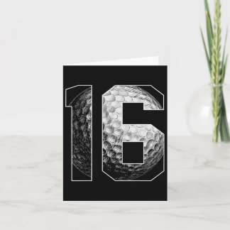 16th Birthday Boy Golf Player Golf 16 Years Old  Card